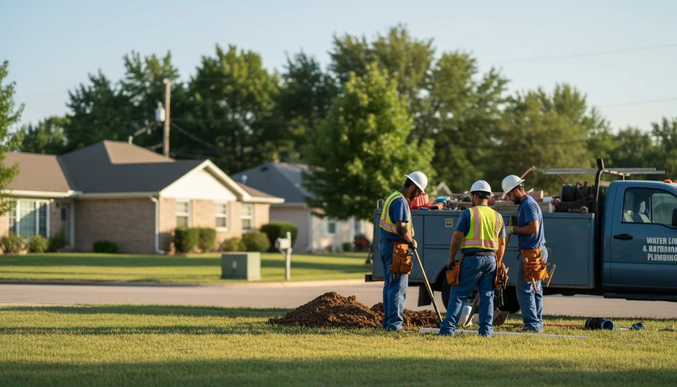 Residential water line and bathroom plumbing service in Eitzen, MN